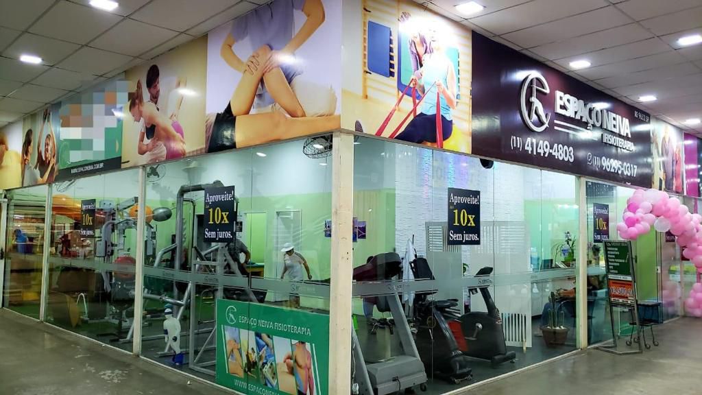 Fachada da clínica Espaço Fisio na Av. Elias Yazbek em Embu das Artes SP